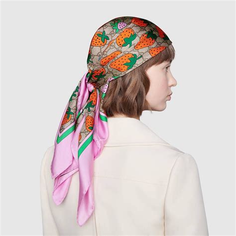 strawberry gucci scarf